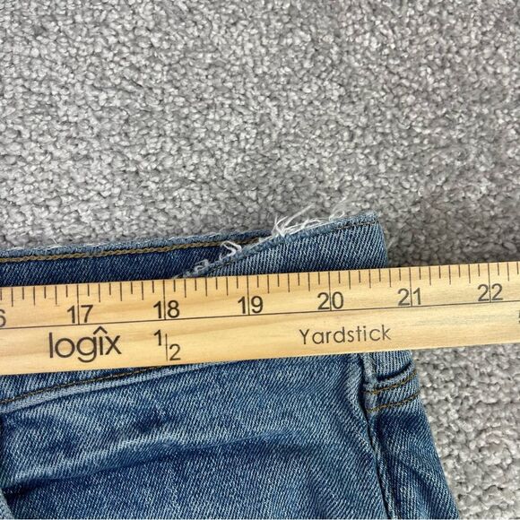 Abercrombie & Fitch Mom Shorts Women’s 20 Blue Cut Off High Rise Distressed - Picture 5 of 8